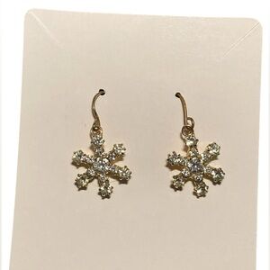 Gold Snowflake Earrings